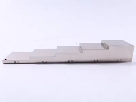 5 Step UT Test Block 1018 Steel Nickel Plated 0.1, 0.2, 0.3, 0.4,.05 Inch Per ASTM E797