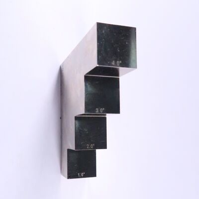 Nickel-plated 1018 Steel 4 Step Calibration Block with 1.0-2.0-3.0-4.0 Inch Thickness for Ultrasonic Testing