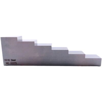 1018 Steel 6 Step Calibration Block with 10-15-20-25-30-35mm Thickness for Ultrasonic Testing