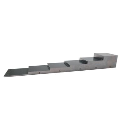 1018 Steel 6 Step Calibration Block with 1-3-5-7-10-15mm Thickness for Ultrasonic Testing